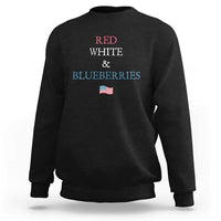 Red White and Blueberries Sweatshirt Vintage American Flag Patriotic - Wonder Print Shop