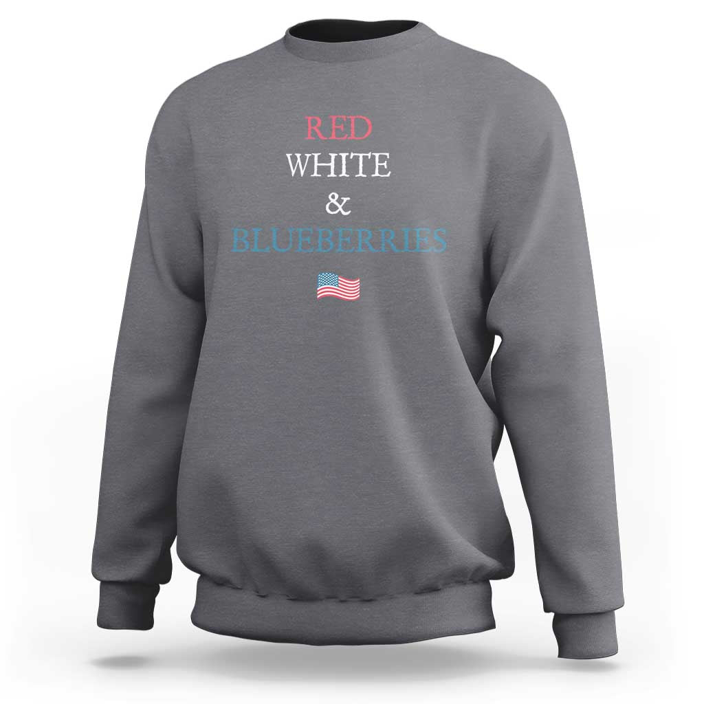 Red White and Blueberries Sweatshirt Vintage American Flag Patriotic - Wonder Print Shop