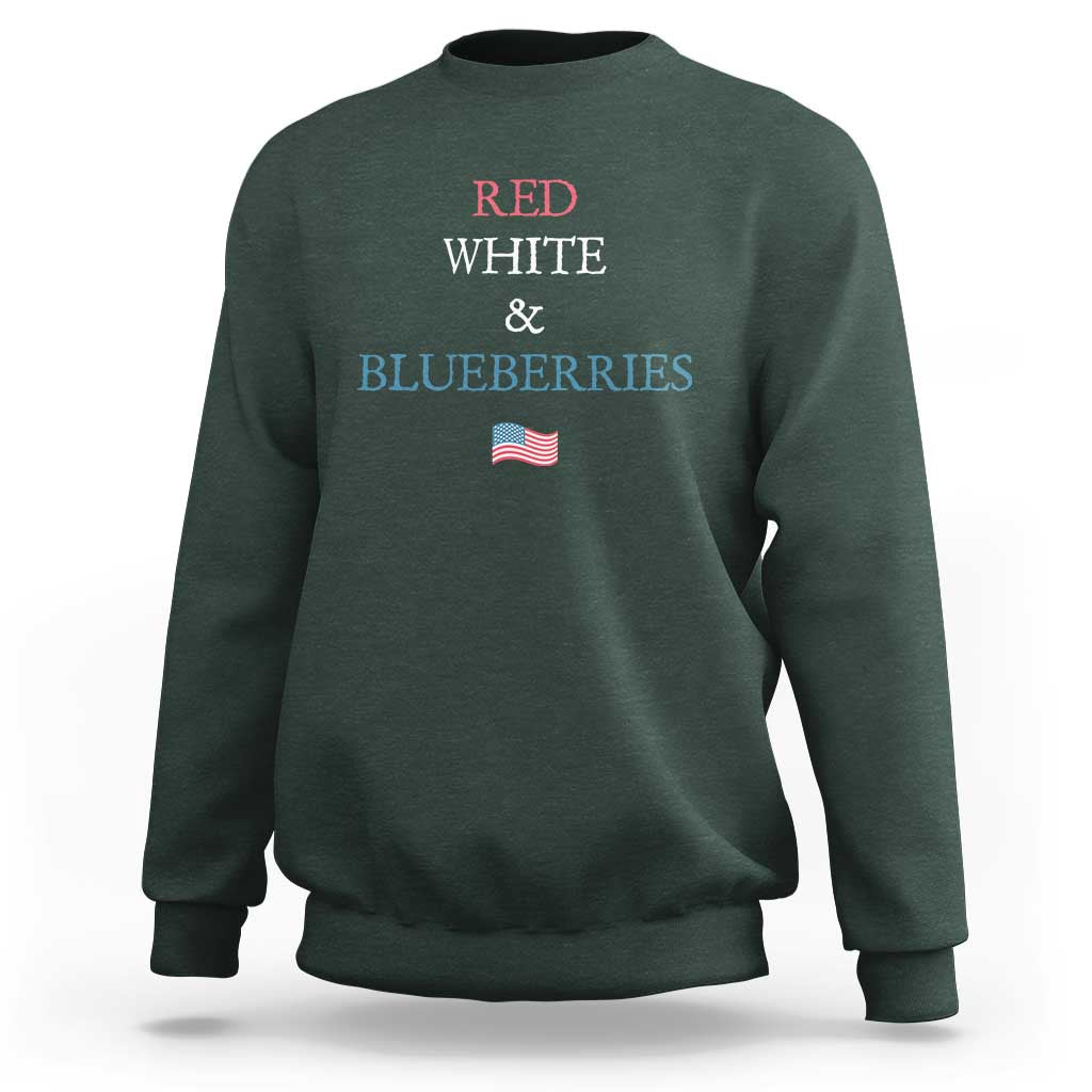 Red White and Blueberries Sweatshirt Vintage American Flag Patriotic - Wonder Print Shop