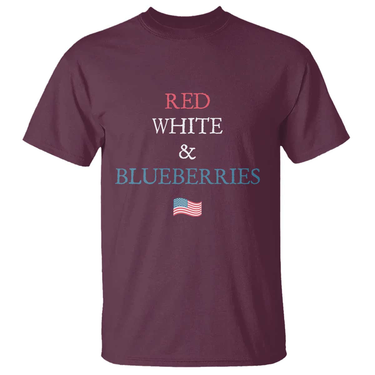 Red White and Blueberries T Shirt Vintage American Flag Patriotic - Wonder Print Shop