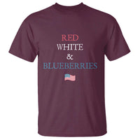 Red White and Blueberries T Shirt Vintage American Flag Patriotic - Wonder Print Shop