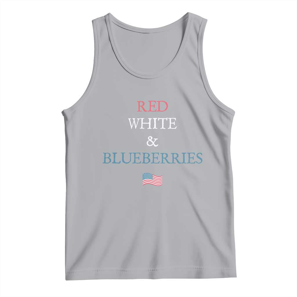 Red White and Blueberries Tank Top Vintage American Flag Patriotic - Wonder Print Shop