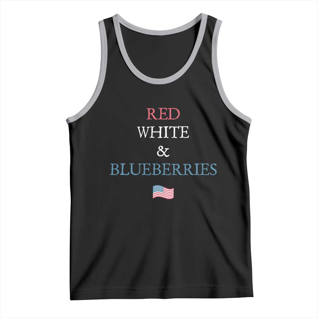Red White and Blueberries Tank Top Vintage American Flag Patriotic - Wonder Print Shop