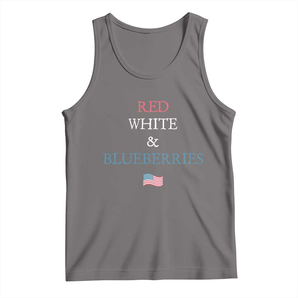 Red White and Blueberries Tank Top Vintage American Flag Patriotic - Wonder Print Shop
