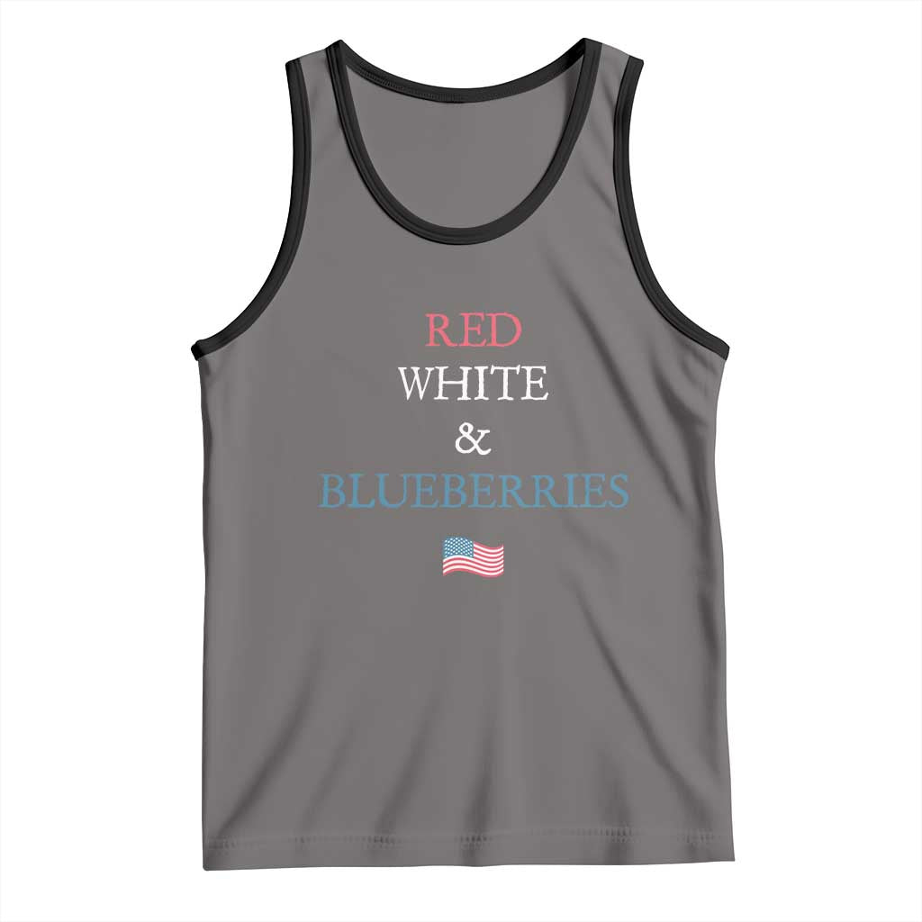 Red White and Blueberries Tank Top Vintage American Flag Patriotic - Wonder Print Shop