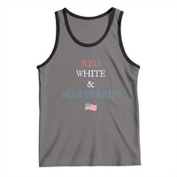Red White and Blueberries Tank Top Vintage American Flag Patriotic - Wonder Print Shop
