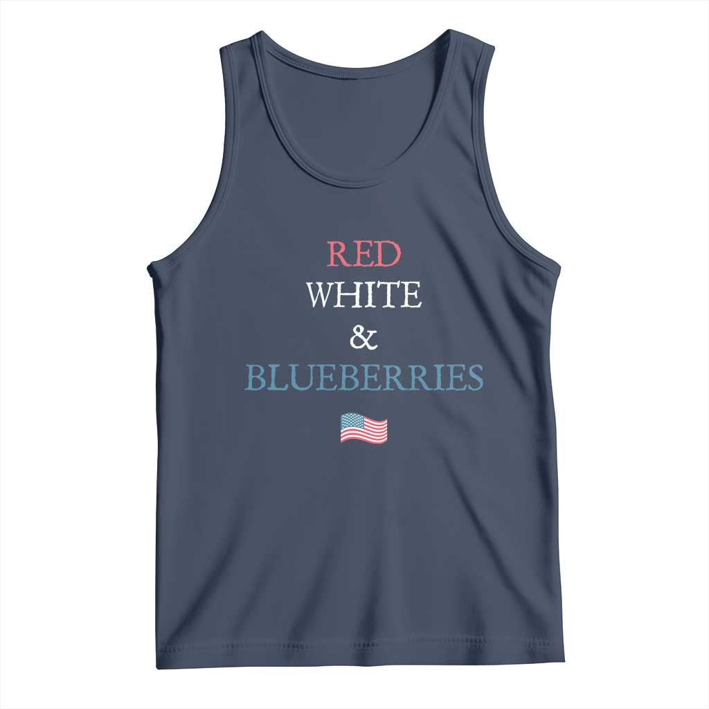 Red White and Blueberries Tank Top Vintage American Flag Patriotic - Wonder Print Shop