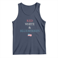 Red White and Blueberries Tank Top Vintage American Flag Patriotic - Wonder Print Shop