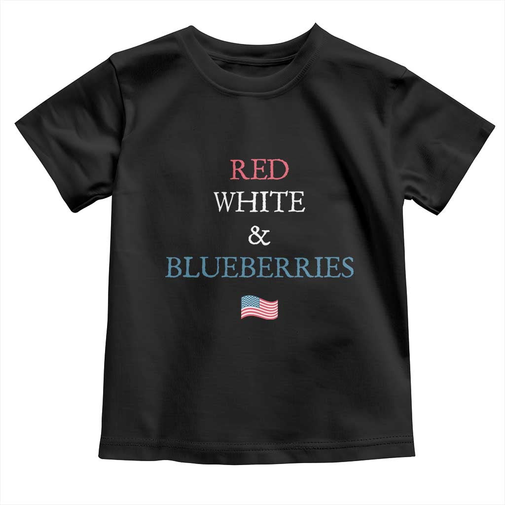 Red White and Blueberries Toddler T Shirt Vintage American Flag Patriotic - Wonder Print Shop