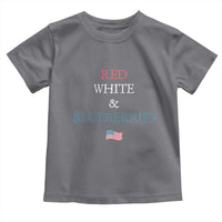 Red White and Blueberries Toddler T Shirt Vintage American Flag Patriotic - Wonder Print Shop