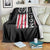 Freedom Charlie Kirk Tribute Throw Blanket Patriotic Legacy Eagle Distressed American Flag - Wonder Print Shop