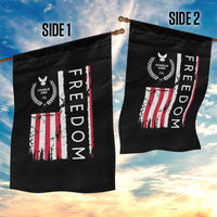 Freedom Charlie Kirk Tribute Garden Flag Patriotic Legacy Eagle Distressed American Flag - Wonder Print Shop