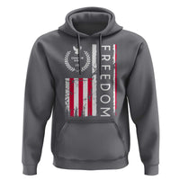 Freedom Charlie Kirk Tribute Hoodie Patriotic Legacy Eagle Distressed American Flag - Wonder Print Shop