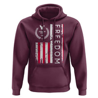 Freedom Charlie Kirk Tribute Hoodie Patriotic Legacy Eagle Distressed American Flag - Wonder Print Shop
