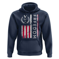 Freedom Charlie Kirk Tribute Hoodie Patriotic Legacy Eagle Distressed American Flag - Wonder Print Shop