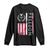 Freedom Charlie Kirk Tribute Long Sleeve Shirt Patriotic Legacy Eagle Distressed American Flag - Wonder Print Shop