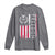 Freedom Charlie Kirk Tribute Long Sleeve Shirt Patriotic Legacy Eagle Distressed American Flag - Wonder Print Shop