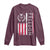 Freedom Charlie Kirk Tribute Long Sleeve Shirt Patriotic Legacy Eagle Distressed American Flag - Wonder Print Shop