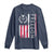 Freedom Charlie Kirk Tribute Long Sleeve Shirt Patriotic Legacy Eagle Distressed American Flag - Wonder Print Shop