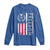 Freedom Charlie Kirk Tribute Long Sleeve Shirt Patriotic Legacy Eagle Distressed American Flag - Wonder Print Shop