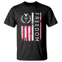 Freedom Charlie Kirk Tribute T Shirt Patriotic Legacy Eagle Distressed American Flag - Wonder Print Shop