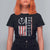 Freedom Charlie Kirk Tribute T Shirt For Women Patriotic Legacy Eagle Distressed American Flag - Wonder Print Shop
