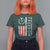 Freedom Charlie Kirk Tribute T Shirt For Women Patriotic Legacy Eagle Distressed American Flag - Wonder Print Shop
