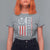 Freedom Charlie Kirk Tribute T Shirt For Women Patriotic Legacy Eagle Distressed American Flag - Wonder Print Shop