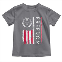 Freedom Charlie Kirk Tribute Toddler T Shirt Patriotic Legacy Eagle Distressed American Flag - Wonder Print Shop