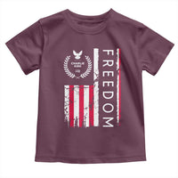 Freedom Charlie Kirk Tribute Toddler T Shirt Patriotic Legacy Eagle Distressed American Flag - Wonder Print Shop