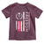 Freedom Charlie Kirk Tribute Toddler T Shirt Patriotic Legacy Eagle Distressed American Flag - Wonder Print Shop