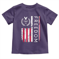 Freedom Charlie Kirk Tribute Toddler T Shirt Patriotic Legacy Eagle Distressed American Flag - Wonder Print Shop