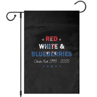 Red White and Blueberries Garden Flag Charlie Kirk 1993 2025 Patriotic Memorial - Wonder Print Shop