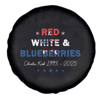 Red White and Blueberries Spare Tire Cover Charlie Kirk 1993 2025 Patriotic Memorial - Wonder Print Shop