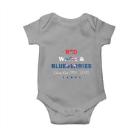 Red White and Blueberries Baby Onesie Charlie Kirk 1993 2025 Patriotic Memorial - Wonder Print Shop