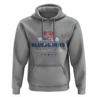 Red White and Blueberries Hoodie Charlie Kirk 1993 2025 Patriotic Memorial - Wonder Print Shop