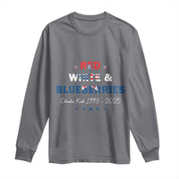 Red White and Blueberries Long Sleeve Shirt Charlie Kirk 1993 2025 Patriotic Memorial - Wonder Print Shop