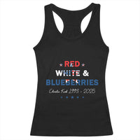 Red White and Blueberries Racerback Tank Top Charlie Kirk 1993 2025 Patriotic Memorial - Wonder Print Shop