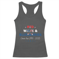 Red White and Blueberries Racerback Tank Top Charlie Kirk 1993 2025 Patriotic Memorial - Wonder Print Shop