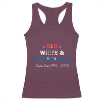 Red White and Blueberries Racerback Tank Top Charlie Kirk 1993 2025 Patriotic Memorial - Wonder Print Shop