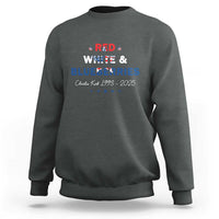 Red White and Blueberries Sweatshirt Charlie Kirk 1993 2025 Patriotic Memorial - Wonder Print Shop