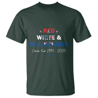 Red White and Blueberries T Shirt Charlie Kirk 1993 2025 Patriotic Memorial - Wonder Print Shop