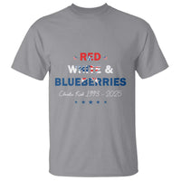 Red White and Blueberries T Shirt Charlie Kirk 1993 2025 Patriotic Memorial - Wonder Print Shop