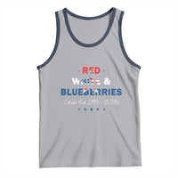 Red White and Blueberries Tank Top Charlie Kirk 1993 2025 Patriotic Memorial - Wonder Print Shop