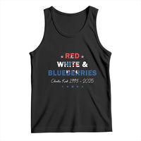 Red White and Blueberries Tank Top Charlie Kirk 1993 2025 Patriotic Memorial - Wonder Print Shop