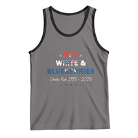 Red White and Blueberries Tank Top Charlie Kirk 1993 2025 Patriotic Memorial - Wonder Print Shop