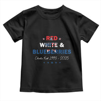 Red White and Blueberries Toddler T Shirt Charlie Kirk 1993 2025 Patriotic Memorial - Wonder Print Shop