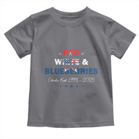 Red White and Blueberries Toddler T Shirt Charlie Kirk 1993 2025 Patriotic Memorial - Wonder Print Shop