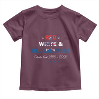 Red White and Blueberries Toddler T Shirt Charlie Kirk 1993 2025 Patriotic Memorial - Wonder Print Shop