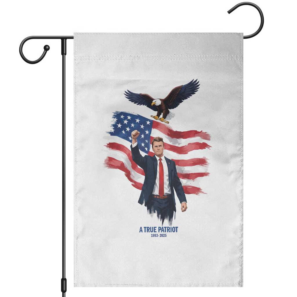 Charlie Kirk Tribute Garden Flag A True Patriot American Flag Patriotic Eagle - Wonder Print Shop